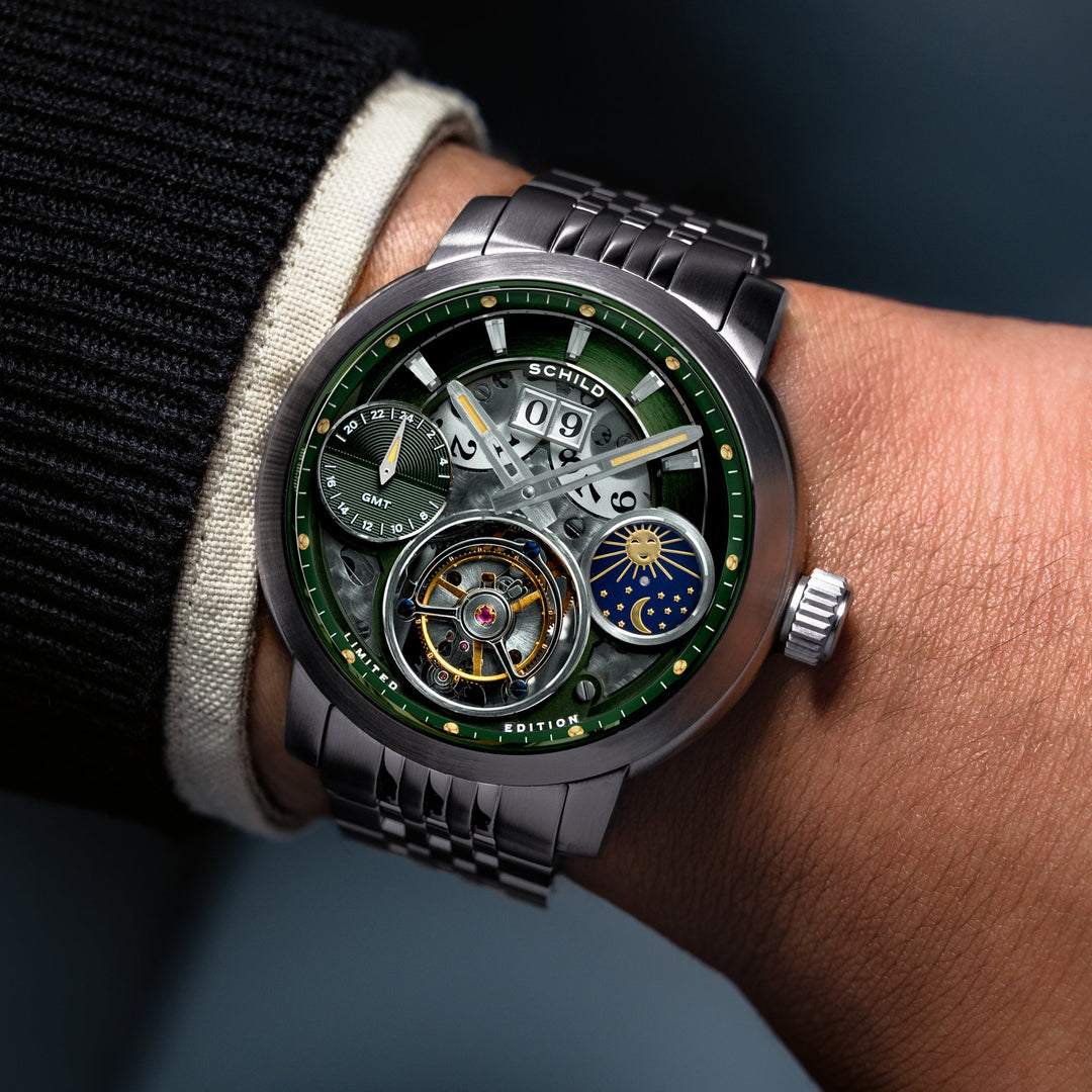 Heinrich GMT Moonphase Tourbillon Limited Edition Green / Stainless Steel | Gree