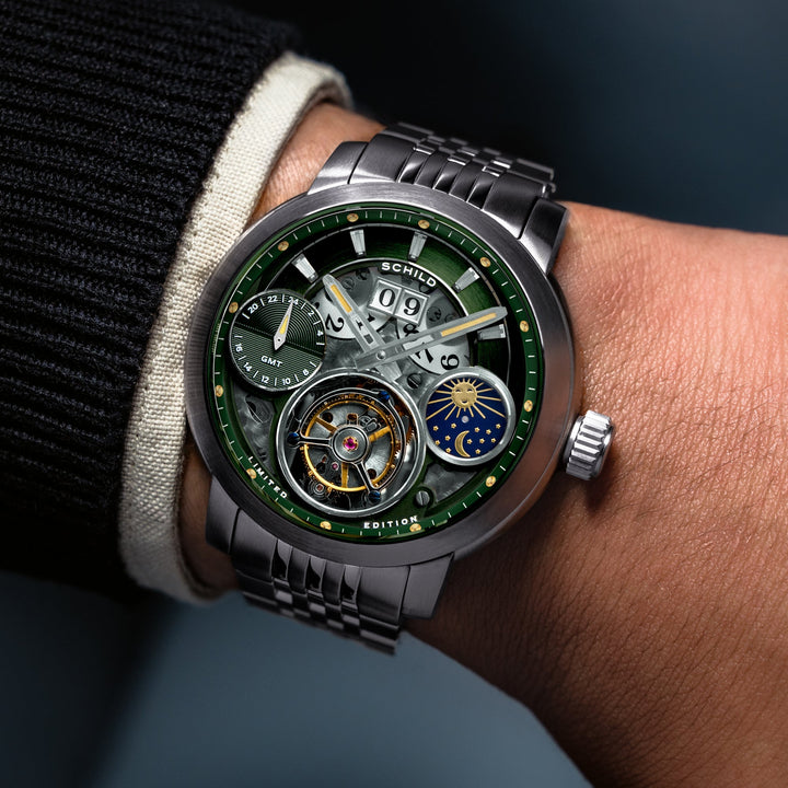 Heinrich GMT Moonphase Tourbillon Limited Edition Green / Stainless Steel | Gree