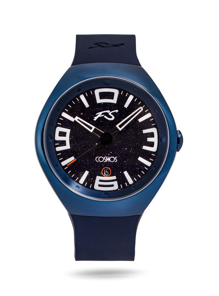 Frank Stephenson's Cosmos Series Blue Case, Blue Dial, Blue Strap | Blue Dial