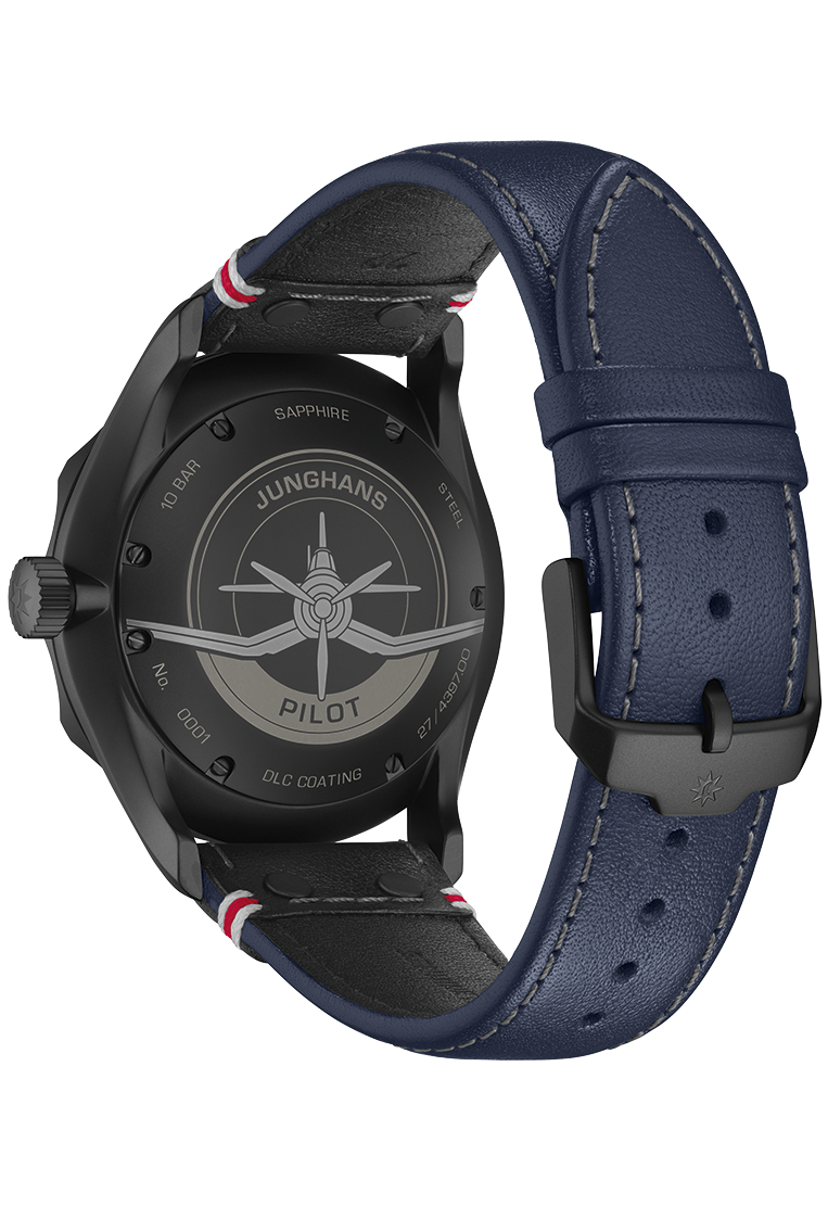 Pilot Automatic Navy Blue Navy Blue Dial / Blue and Black Riveted Leather Strap 