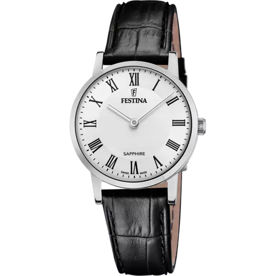 Swiss Made White / Leather White Dial