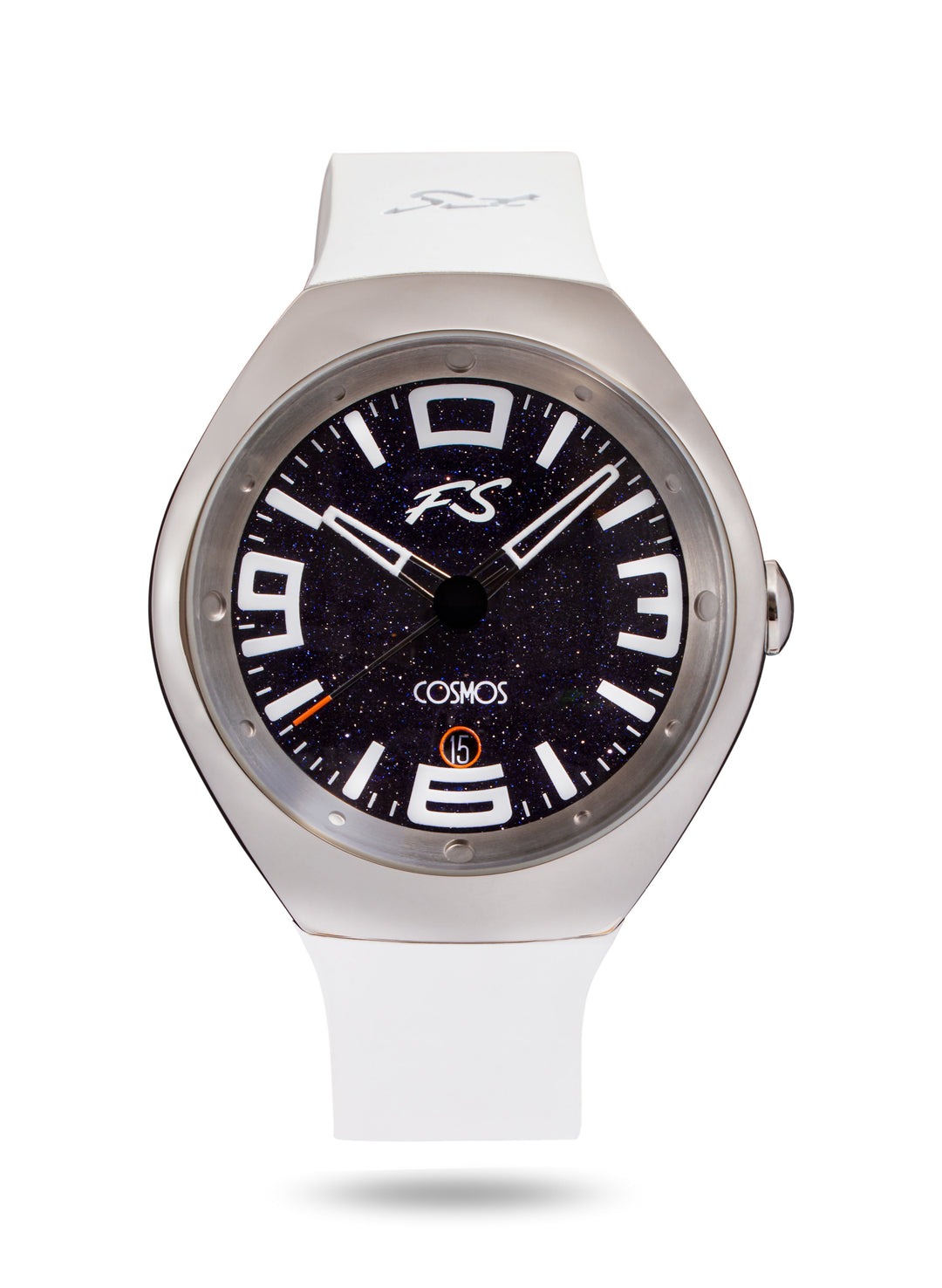 Frank Stephenson's Cosmos Series Steel Case, Blue Dial, White Strap | Blue Dial