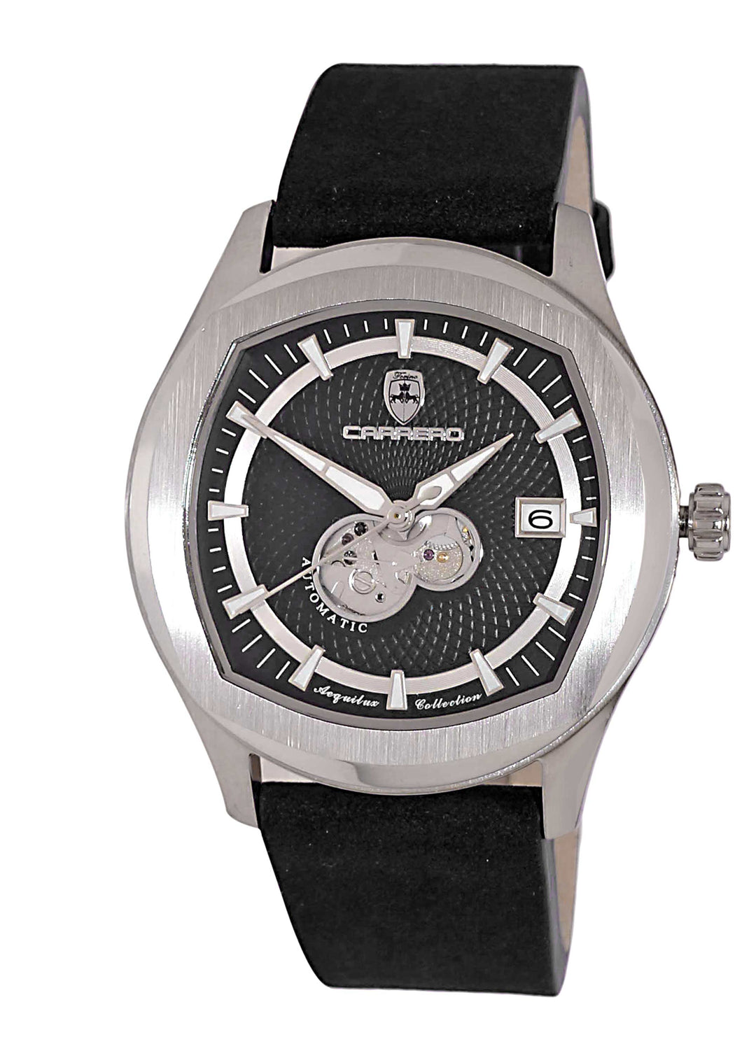 AEQUILUX SILVER TONE-BLACK /BLACK | Black Dial