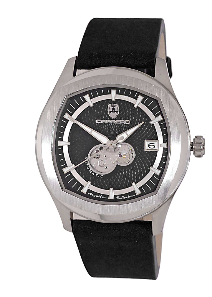 AEQUILUX SILVER TONE-BLACK /BLACK | Black Dial