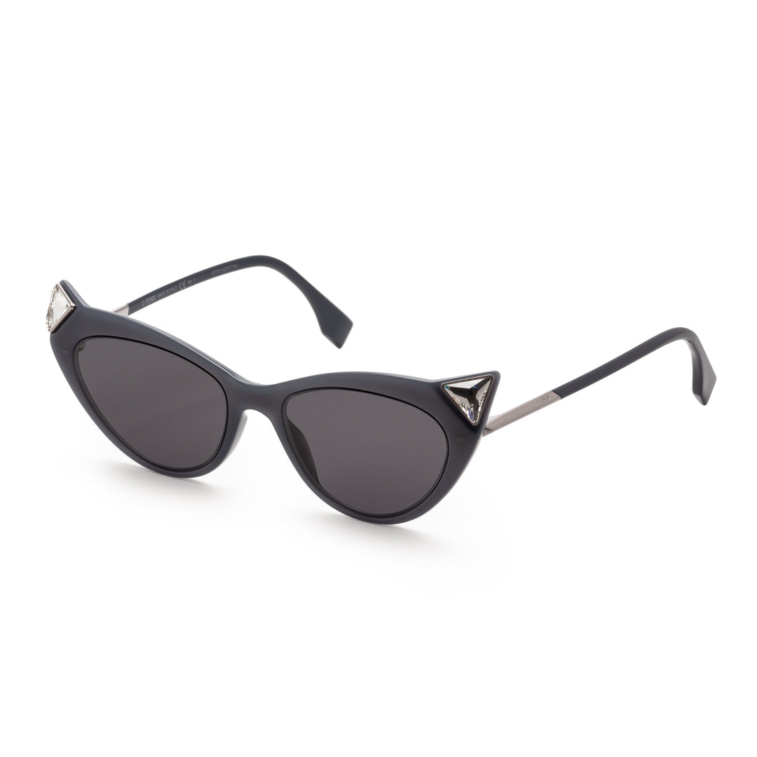 Iridia Cat-Eye Black Frame, Blue Lens |  Dial