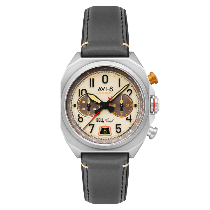 BELL X-1 MACHBUSTER CHRONOGRAPH Cream / Leather | Cream Dial