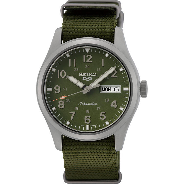 5 Sports Field Series Black Dial Black Nylon Strap 39.4mm Black Dial