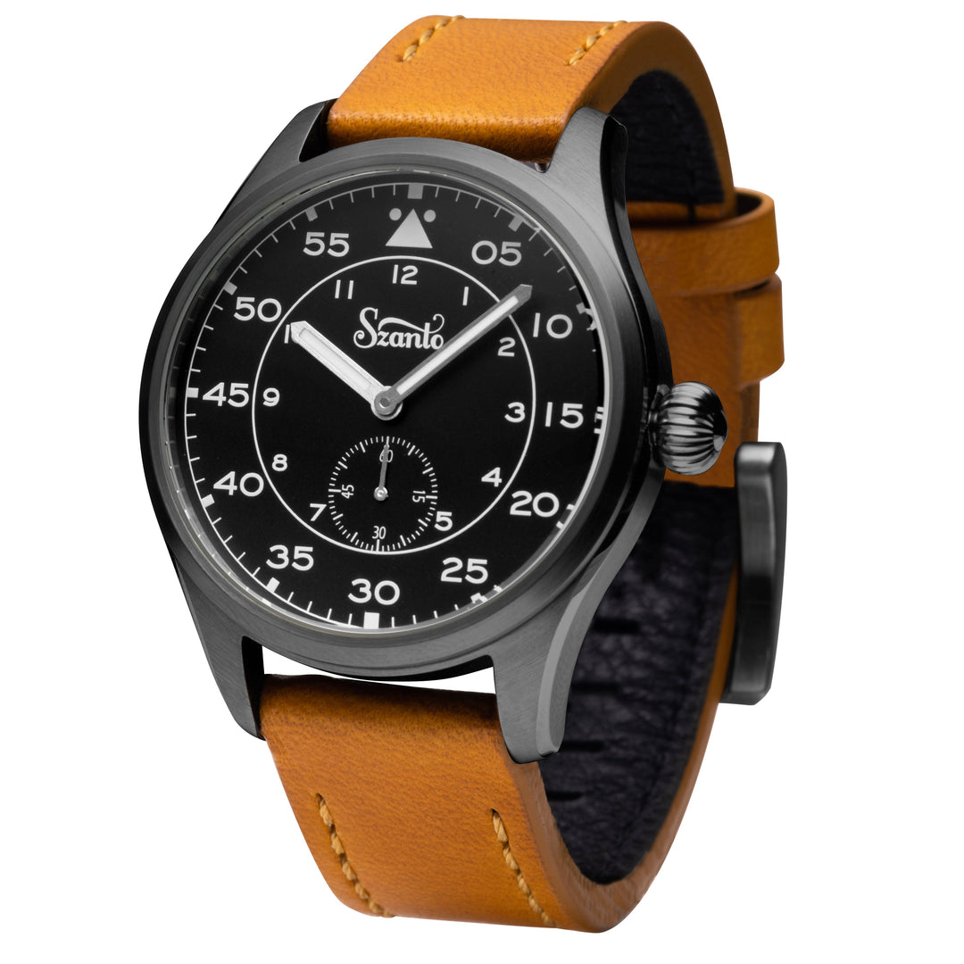 Heritage Aviator 2750 Series Gun Gray / Black / Tan | Black Dial