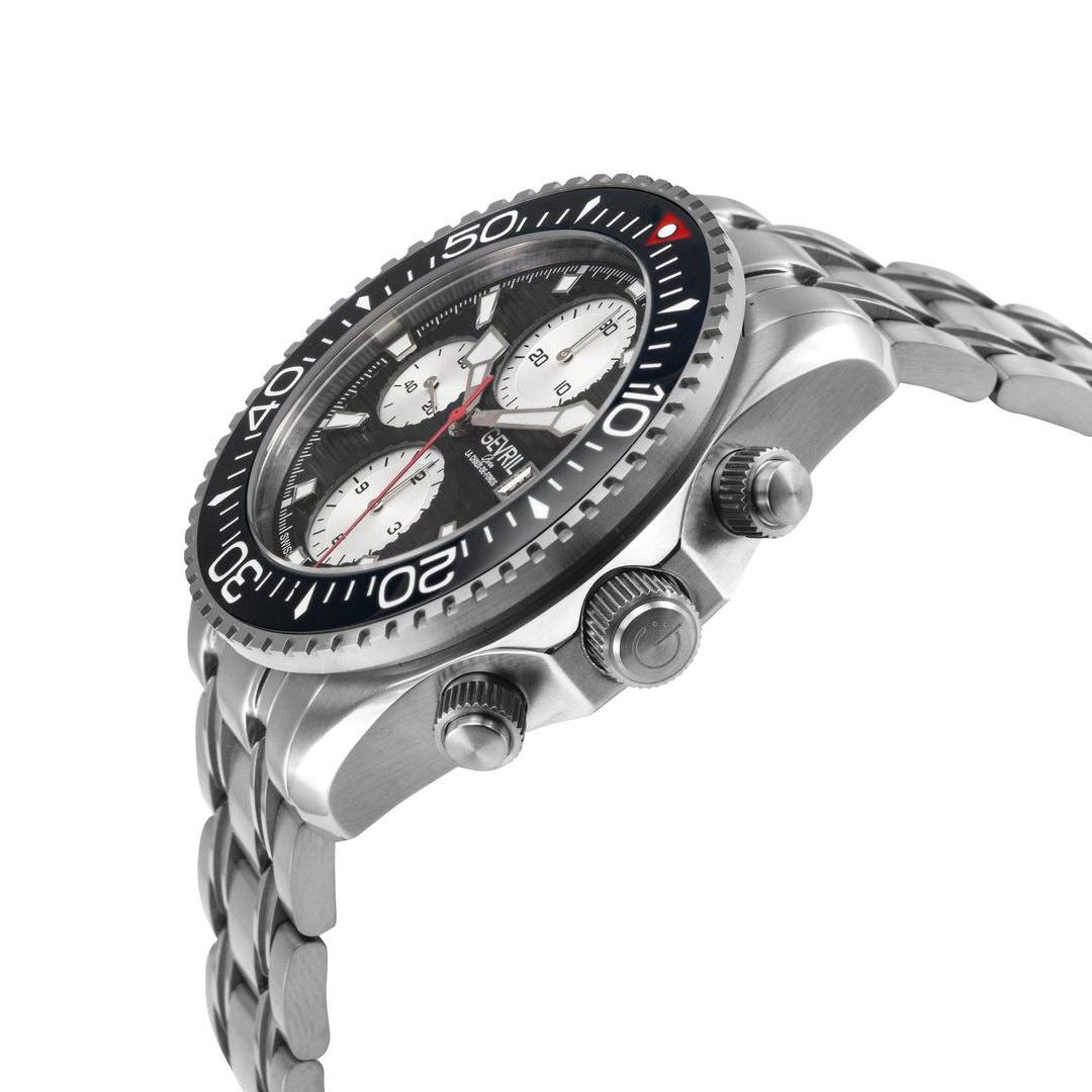 Hudson Yards Chronograph SW500 Chronograph , helium valve Diver Black | Black Di