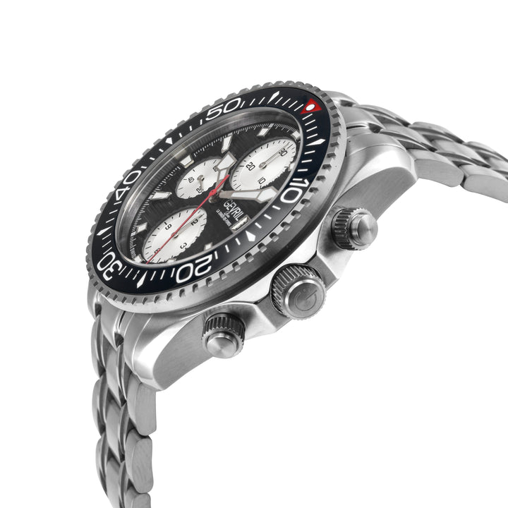 Hudson Yards Chronograph SW500 Chronograph , helium valve Diver Black | Black Di