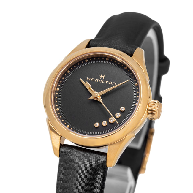 Jazzmaster Black dial / Black Leather Strap Black Dial