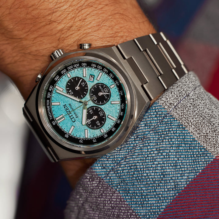 Zenshin Chrono Blue / Super Titanium | Blue Dial