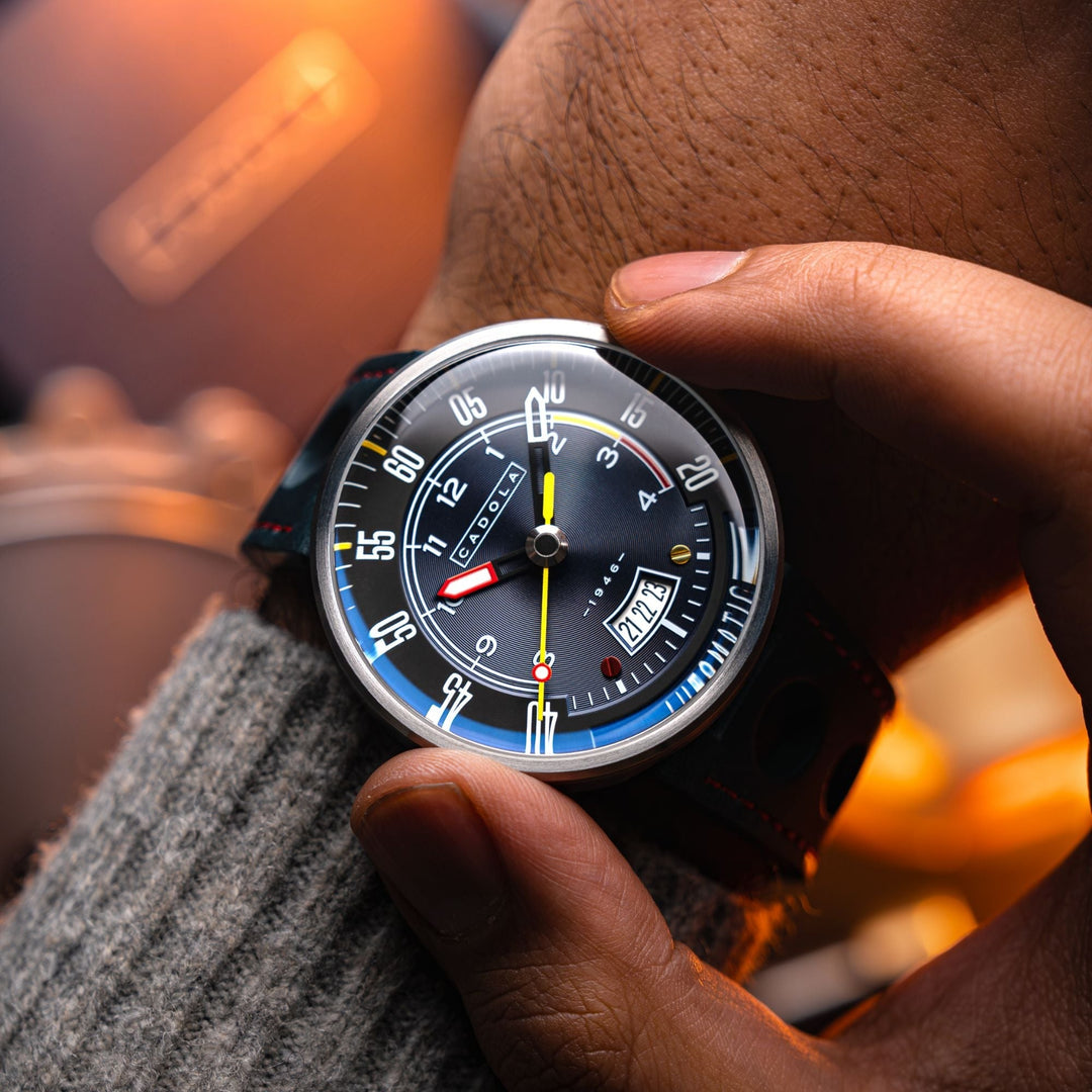 RPM Automatic Blue & Black / Leather | Blue Dial
