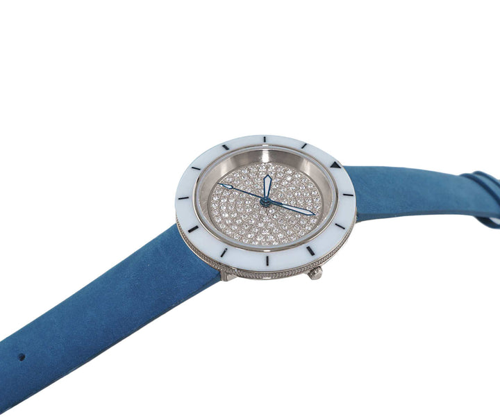 TOULON WHITE-SILVER / BLUE | Silver tone Dial