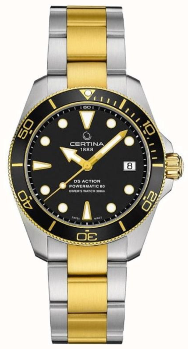 DS Action Diver 38mm Powermatic 80 Black Dial