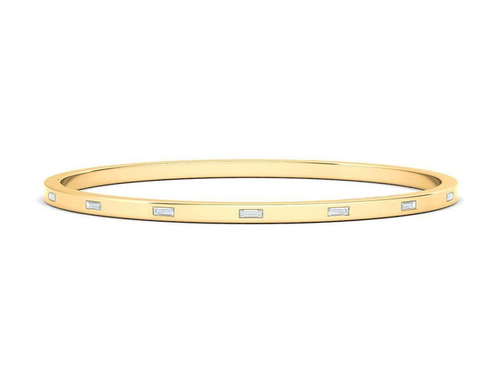 Sideways Baguette Diamond Distance Bangle