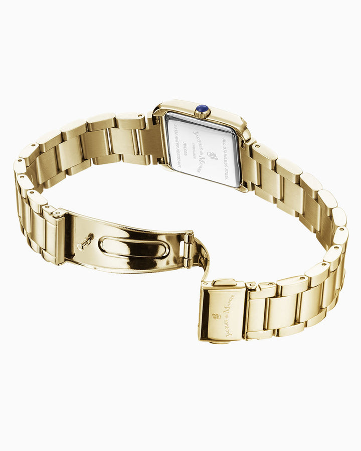 Emily Gold-tone White dial with Stones White Dial