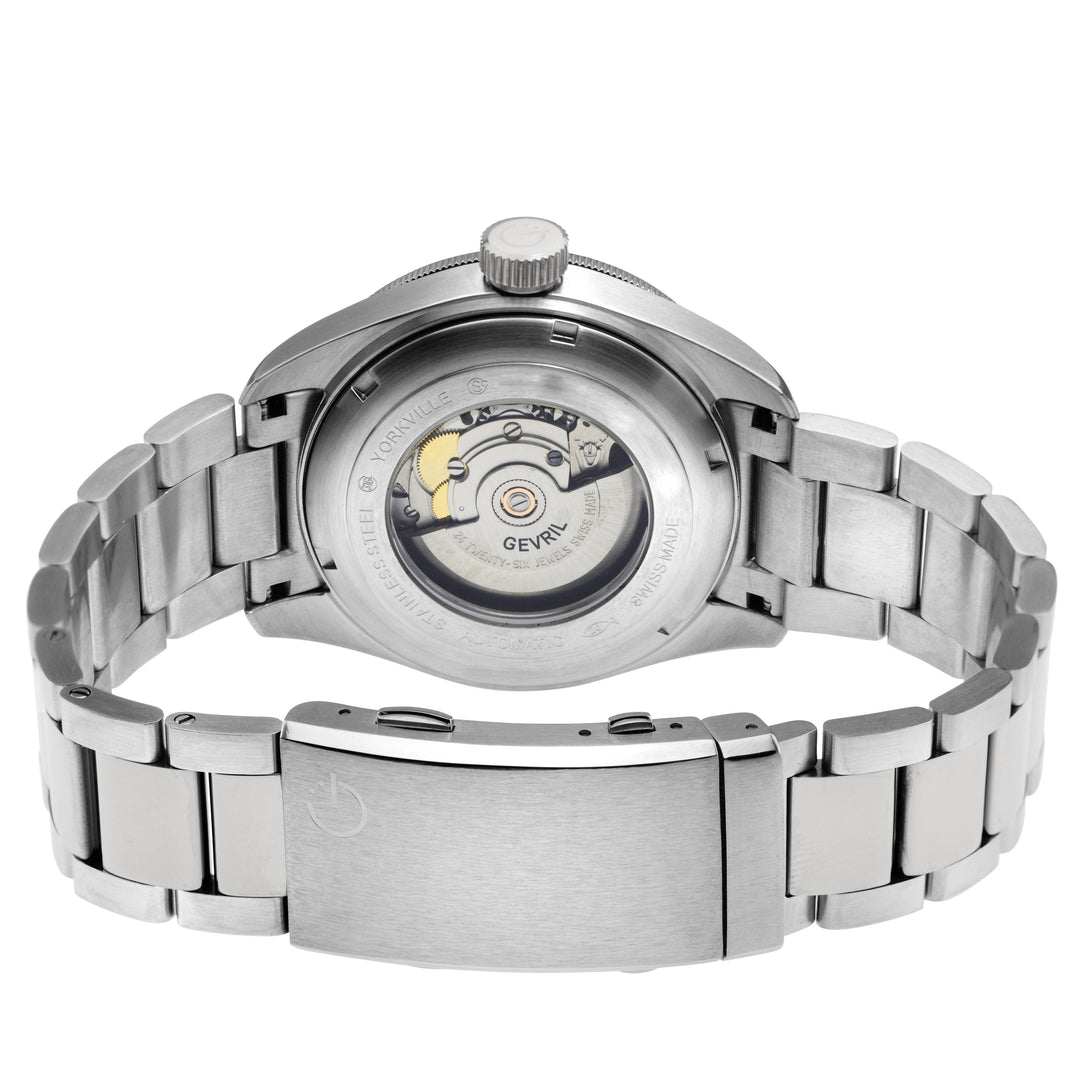 Yorkville Gevril Men's Black Dial Sellita SW200 Swiss Automatic Unidirectional B