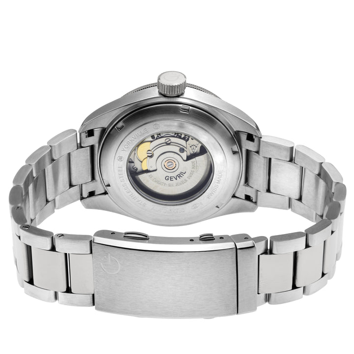 Yorkville Gevril Men's Black Dial Sellita SW200 Swiss Automatic Unidirectional B