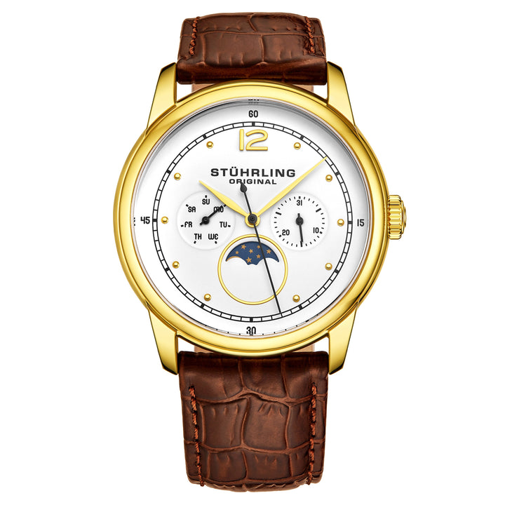 Symphony Brown/Leather/White Dial/Gold Case | White Dial