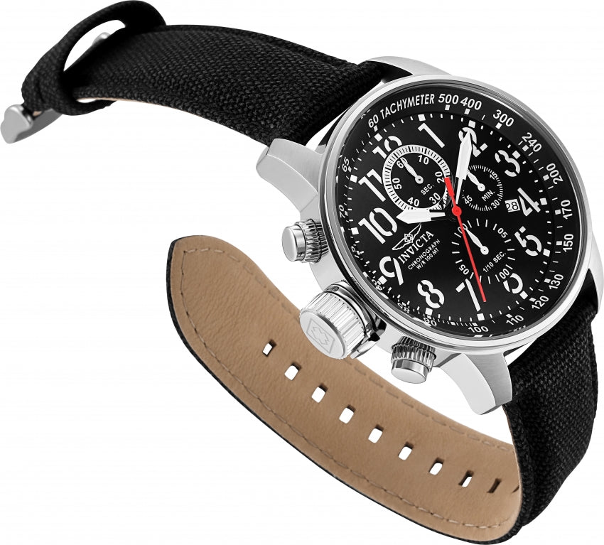 I-Force Chronograph Black Dial / Black Canvas Strap Black Dial