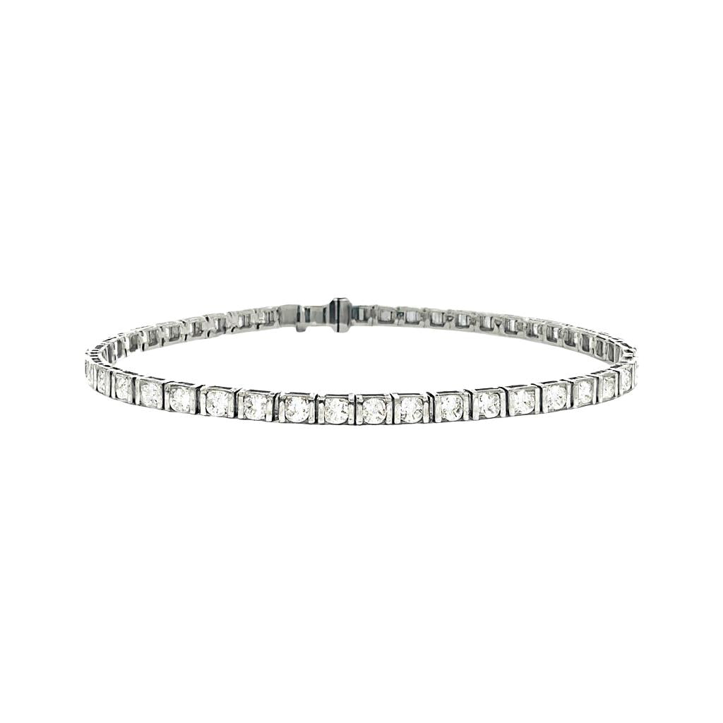 Channel Set Diamond Tennis Bracelet