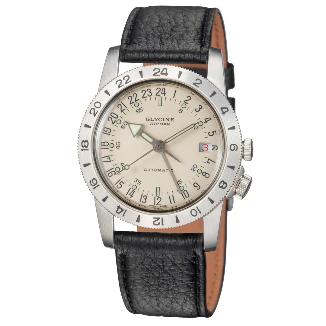 Airman No. 1 GMT 36mm / Beige / Black Beige Dial