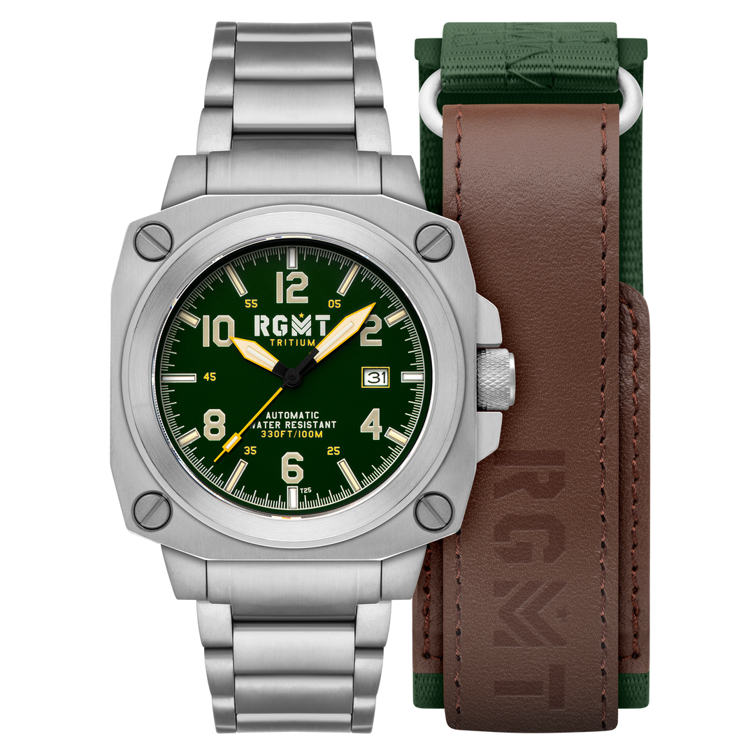 Altimeter Tritium Automatic Green /Stainless Steel | Green Dial