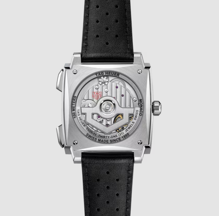 Monaco Chronograph Blue/Black Leather Blue Dial