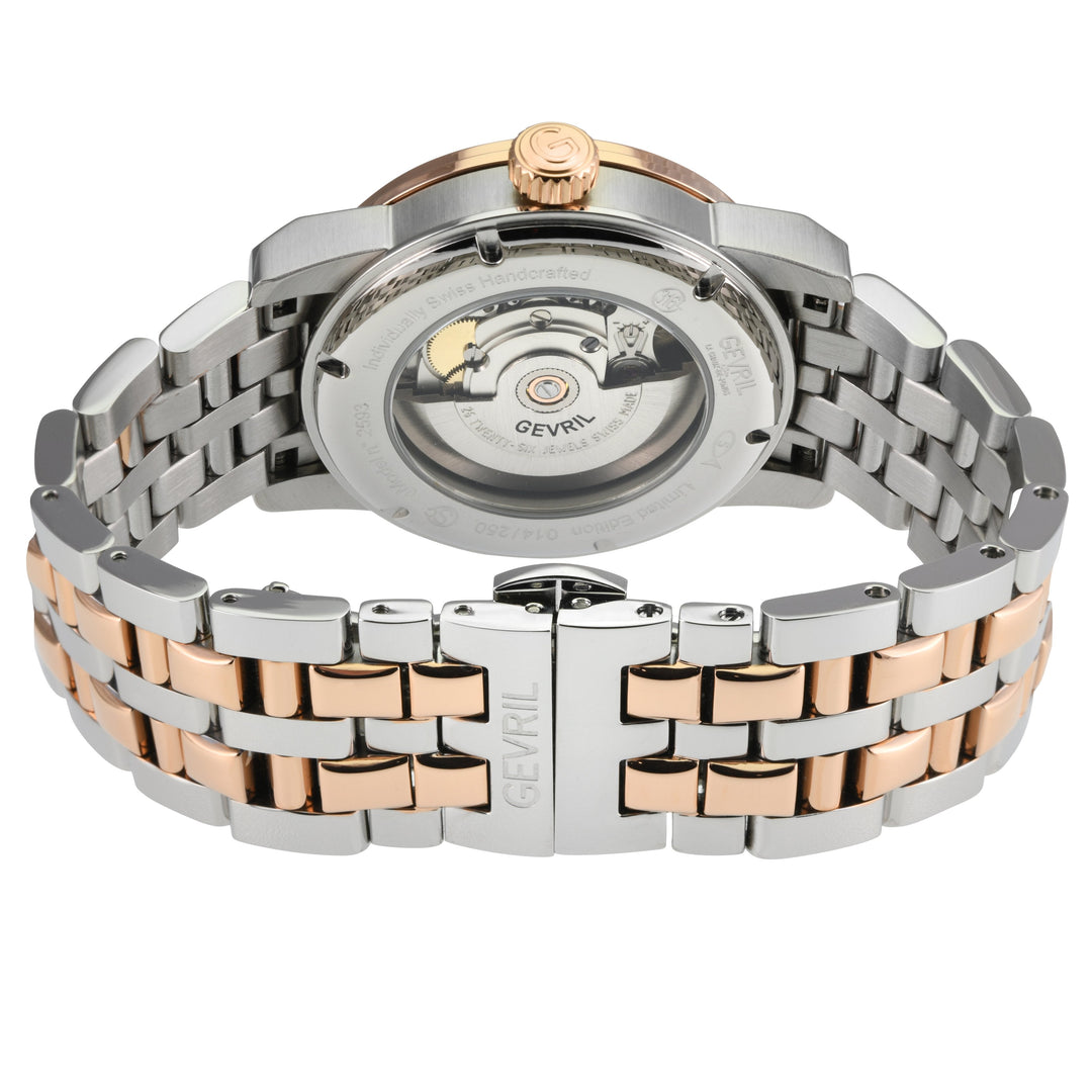 Madison Swiss Made Automatic Moon Phase, IP Rose Gold Case, White Dial. | White 