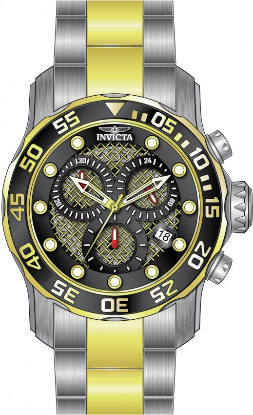 Pro Diver Chronograph Gold-Tone / Black Dial / Two-Tone Gold / Silver Stainless 