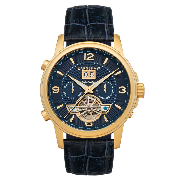 City Of London Marylebone Grand Date Calendar Open Heart Automatic Blue / Genuin