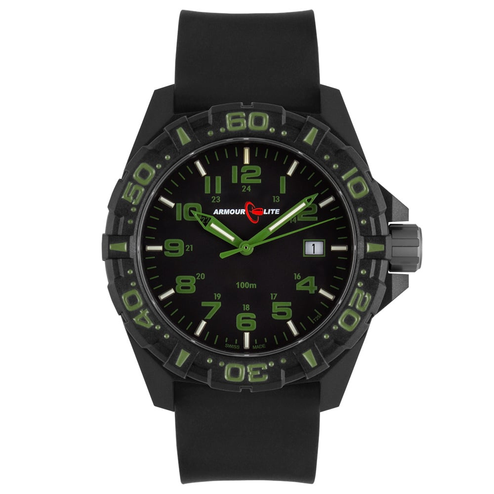 Operator OD GREEN Tritium & Shatterproof Armourglass | Black / Green Dial