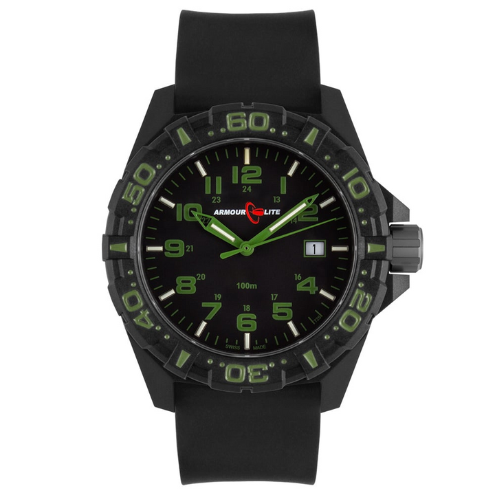 Operator OD GREEN Tritium & Shatterproof Armourglass | Black / Green Dial