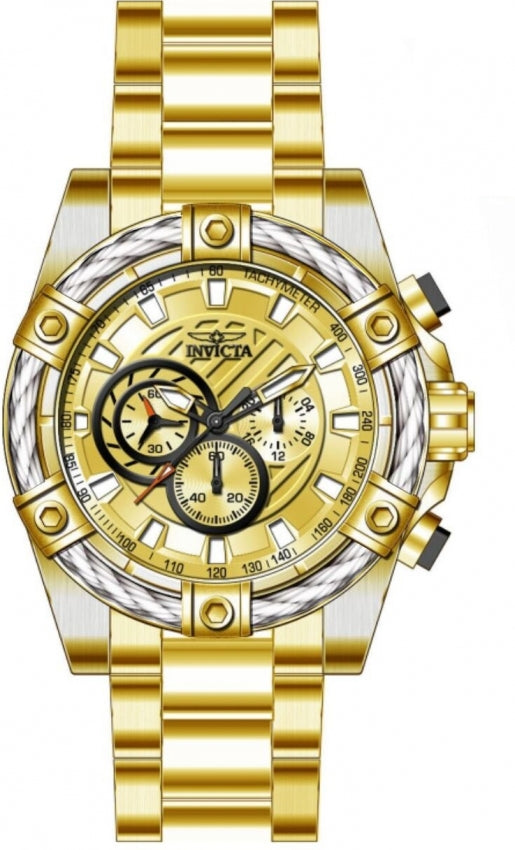 Bolt Men Gold-Tone Dial / Gold-Tone-Tone Stainless Steel Bracelet Gold-tone Dial