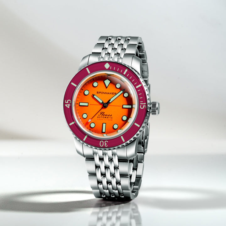 Fleuss 40 Automatic Orange / Stainless Steel Orange Dial