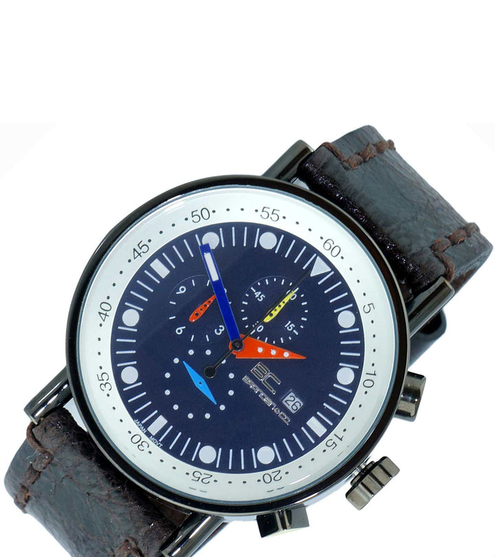 BC COLLECTION IP Black/ Blue-Brown | Blue Dial Dial