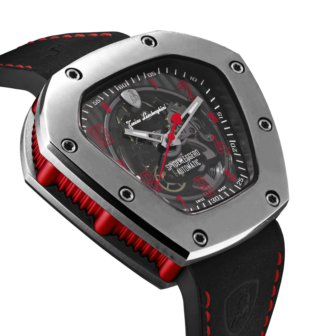 Spyderleggero Skeleton TITANIUM / RED (Extended Ship Time from Switzerland) Blac