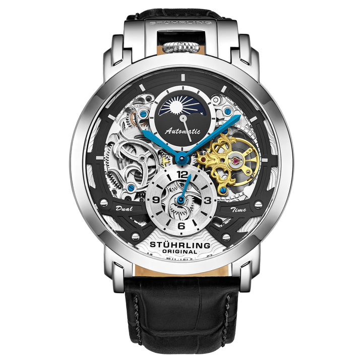 Legacy Silver/Black Leather | Black Dial