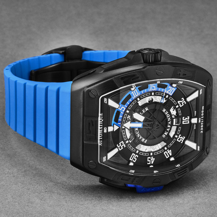 SkaFander 46SCSKFBLKBLKBU / Black, Openworked | Black Dial