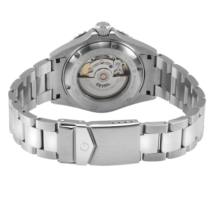 Wall Street Gevril Swiss Made SW200 Steel Rotating Bezel Diver's watch, 316L cas