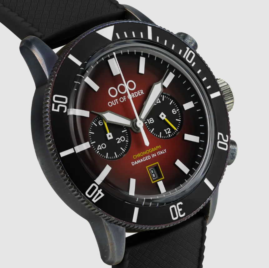Pilot Chronograph Red/Black Silicone Red Dial