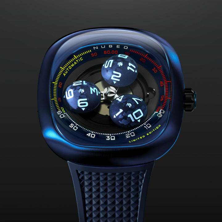 Tri-star Orbit Automatic Limited Edition Black / Rubber Strap | Black Dial