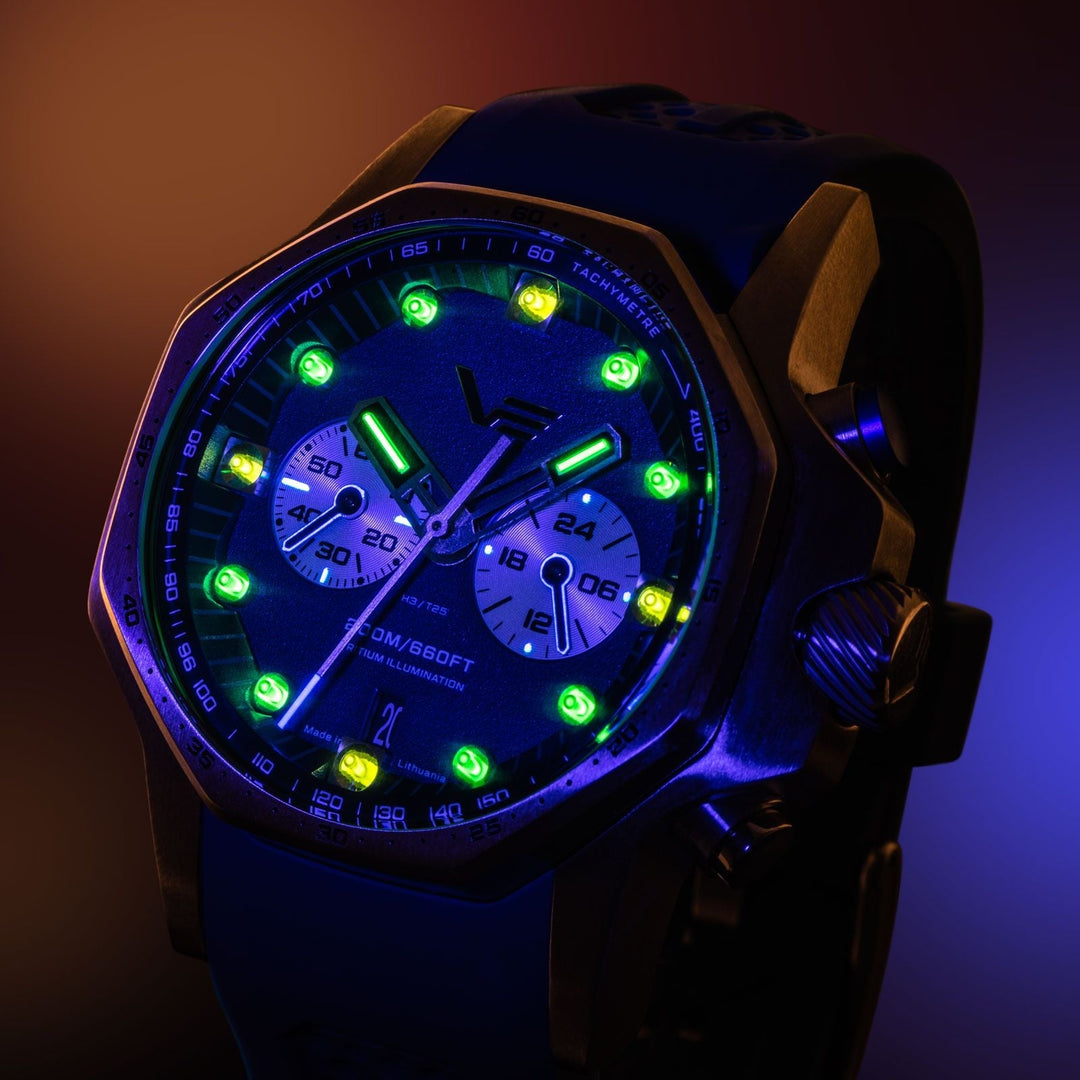 ATOMIC AGE ANDREI SAKHAROV Blue/Leather Blue Dial