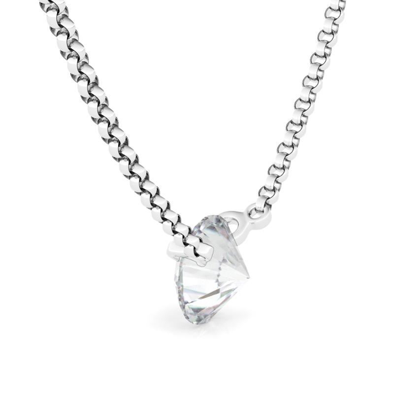 Solitaire Round Diamond Necklace