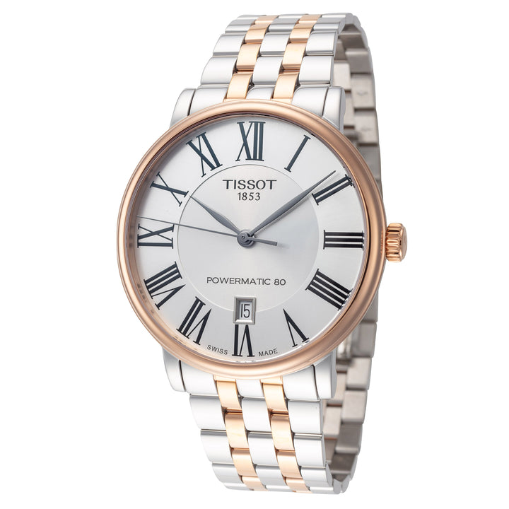 CARSON 40mm / Silver / Silver and Rose Gold | Silver Dial