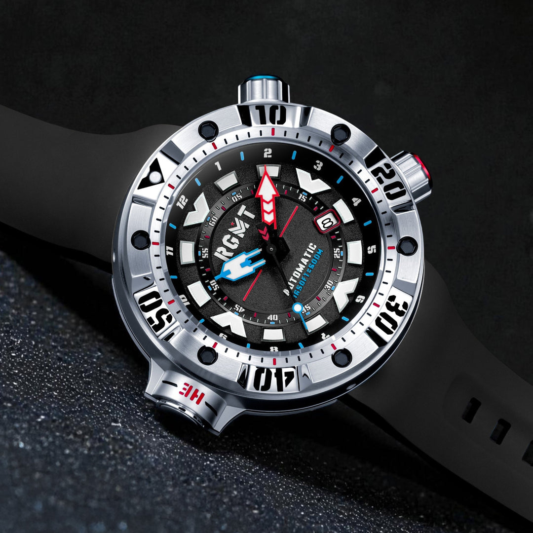 Depth Charge Automatic Black  / Silicone | Black Dial