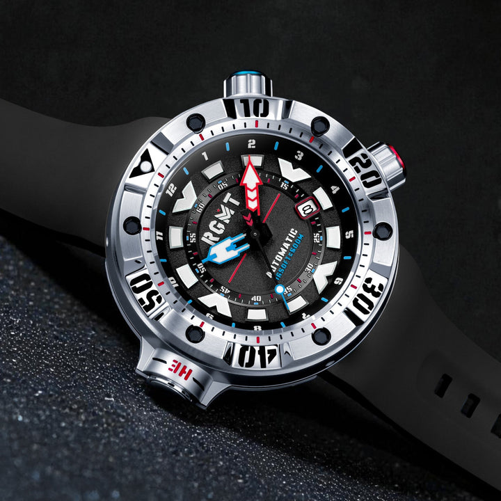 Depth Charge Automatic Black  / Silicone | Black Dial