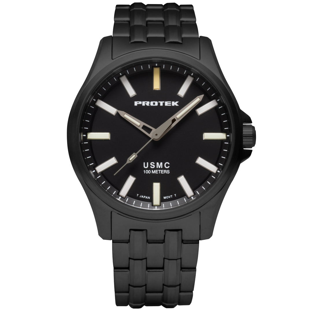 TITANIUM FIELD 3100 USMC SERIES IP Gun/Black/IP Gun | Black Dial