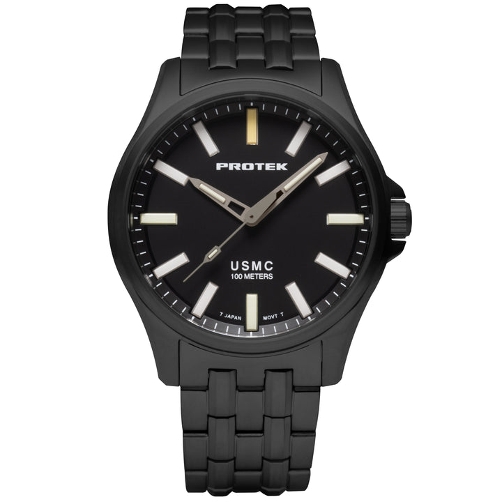 TITANIUM FIELD 3100 USMC SERIES IP Gun/Black/IP Gun | Black Dial